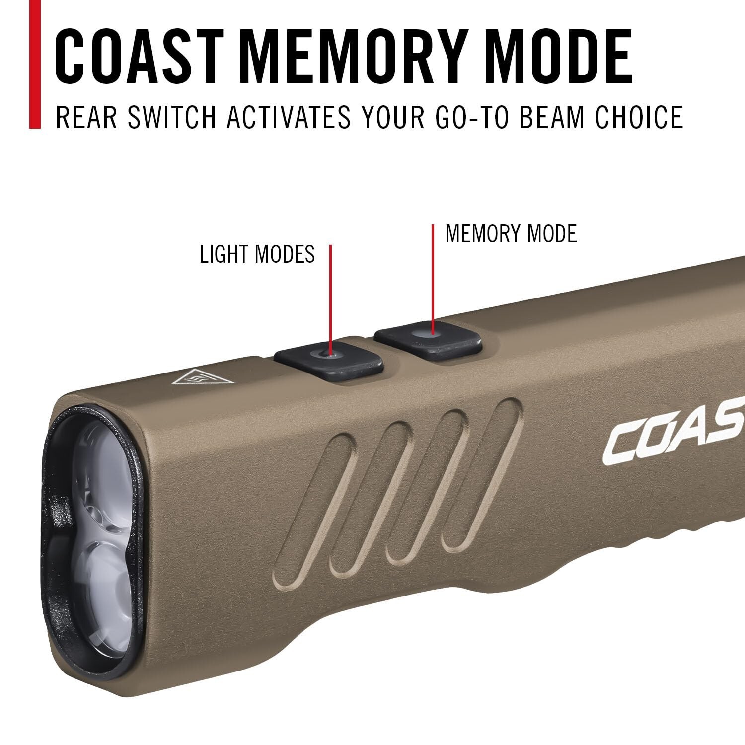 Coast Slayer 1150 Lumen USB-C Rechargeable LED Flashlight with Spot/Flood, Me…