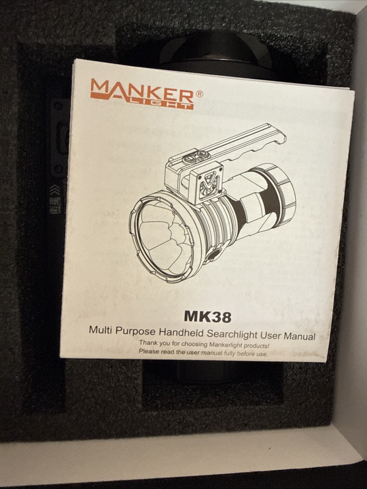 Manker MK38 Satellite LED Searchlight 3×21700 High Power Flashlight