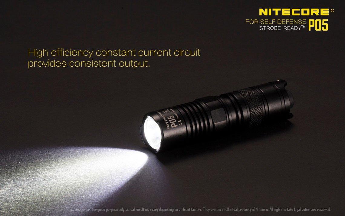 Bundle: Nitecore P05 460 Lumen w/Nitecore D2 Charger, NL166 + 2x FREE Eco Sensa