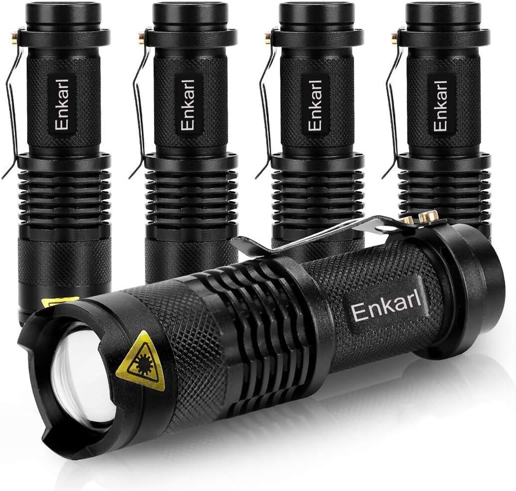 Torch,Mini LED Flashlight, 2 Packs of Super Zoomable AA Battery Powered