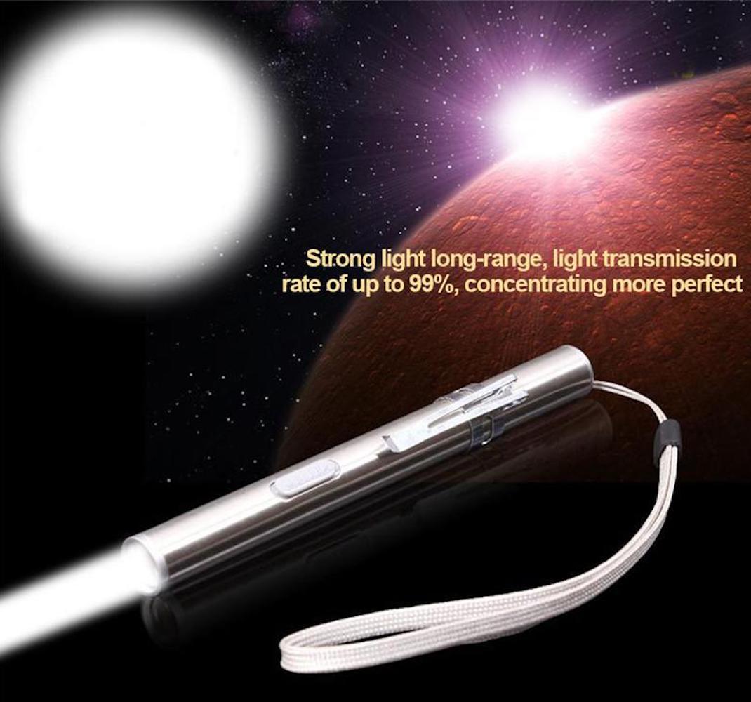 (1-2-3-5 PACK) TACTICAL STAINLESS STEEL RECHARGEABLE Micro USB LED flashlight