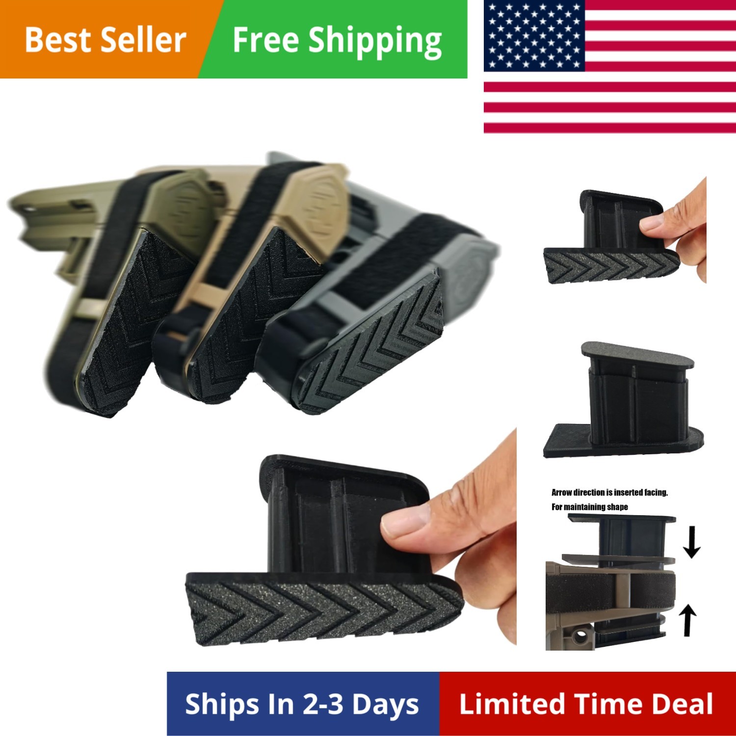 Storage Plug for SB Tactical Brace 1 pcs Slakfsey SBA3 maintaining Shape. Store