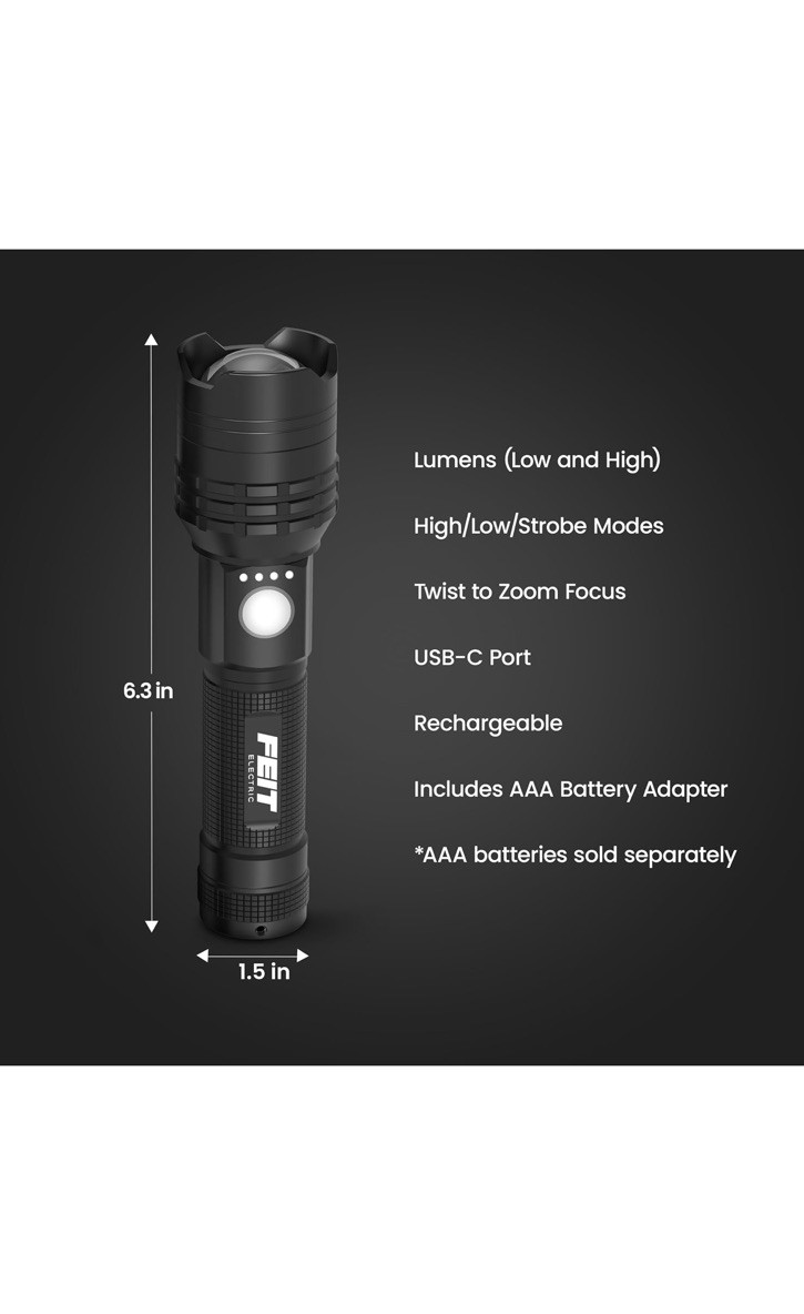 LED Fllashlight Electric Bright Light 2-Way Battery LED Tactical Flashlight 🔥