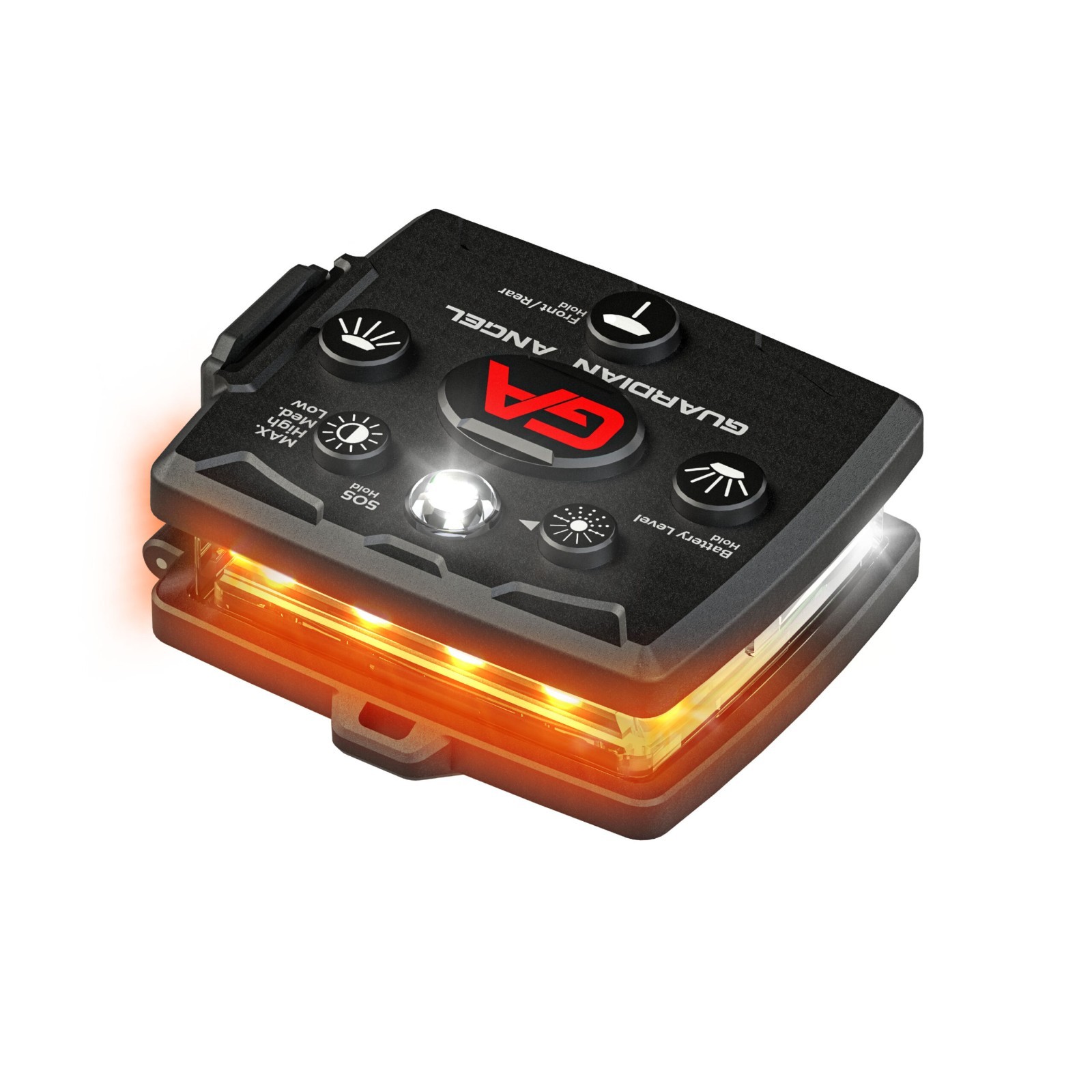 Guardian Angel Micro Series Elite White/Orange Wearable Safety Light
