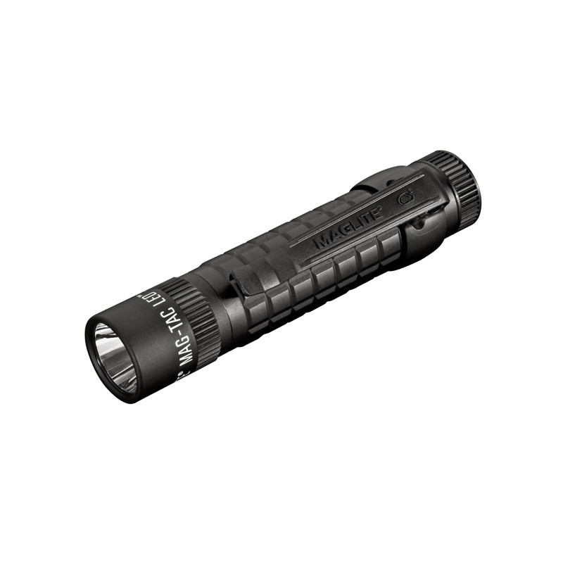 Maglite SG2LRE6 MAG-TAC LED 2-Cell CR123 Flashlight, Plain Bezel, Black