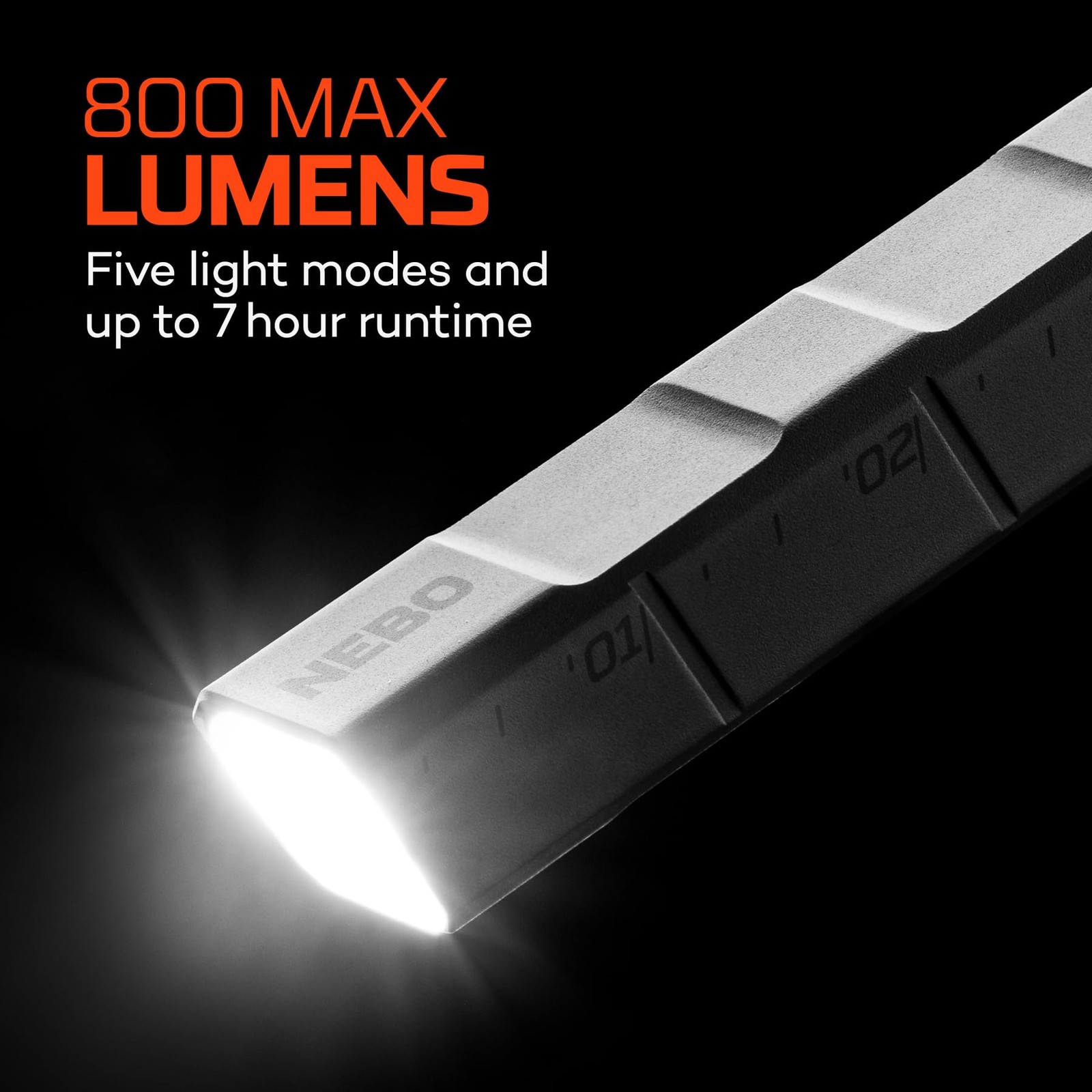 NEBO Edge 2K Rechargeable Tactical LED Flashlight 2000 Lumens USB-C NEB-POC-0014