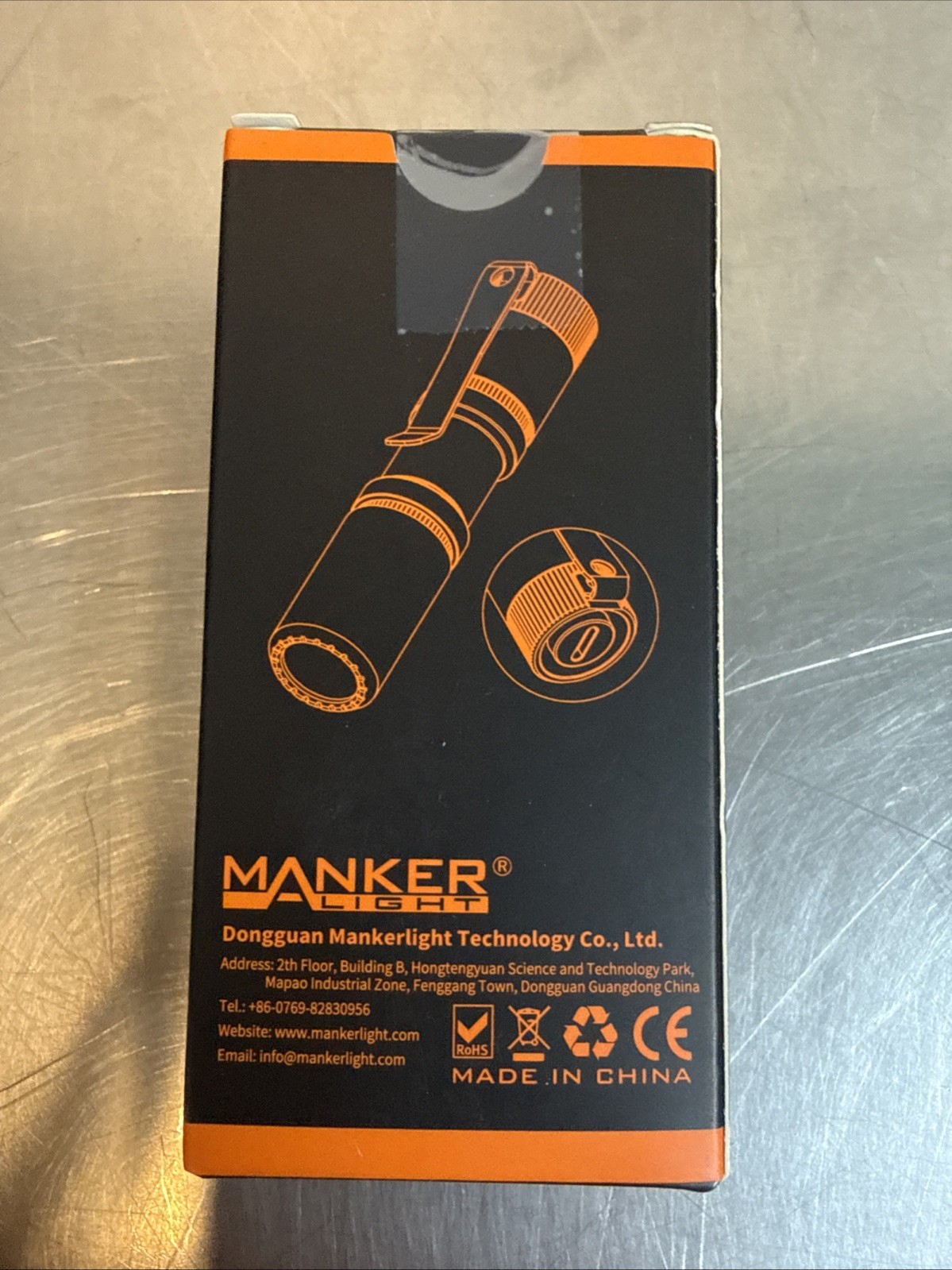 Manker E05 II Black EDC Flashlight 1300LM AA 14500 LED Compact