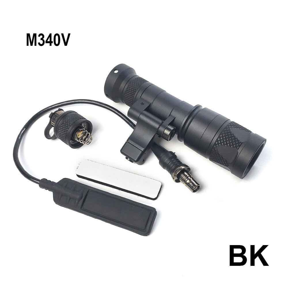 M340V 500lm Tactical Picatinny Flashlight W/ Remote Pressure Switch / MLOK Mount