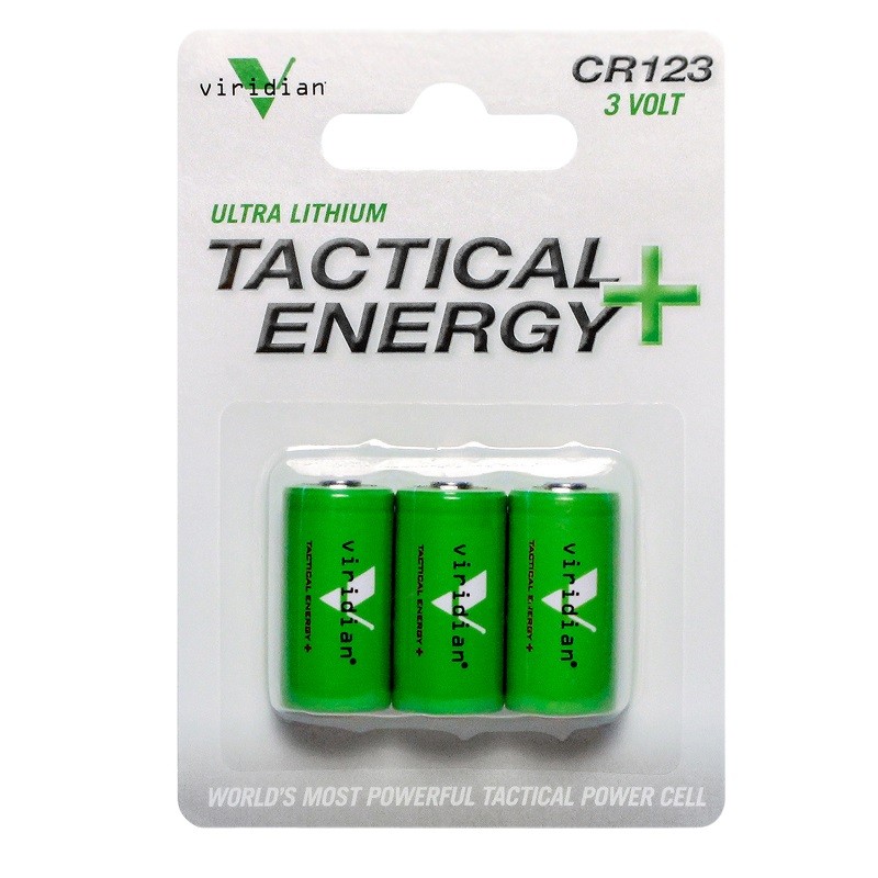 Viridian 350-0006 CR123 CR123A 3V Lithium Batteries 3.0 Volts 1,750 mAh (3 Pack)