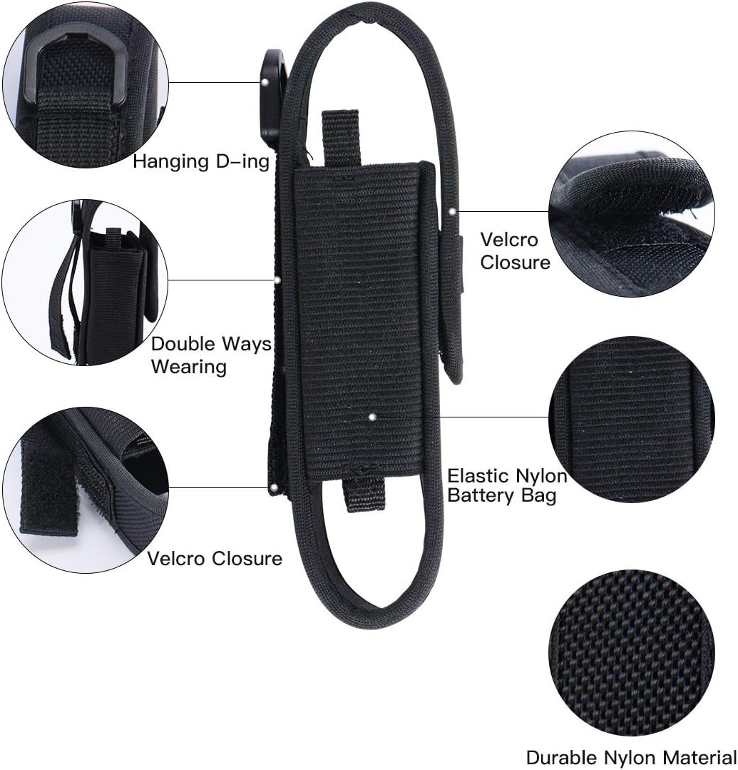 WUBEN Flashlight Holster LED Tactical Flash Light Nylon Pouch Holder Belt Adj…