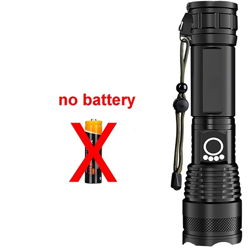 120000000LM Powerful LED Flashlight Super Bright Torch Rechargeable Lamp Battery