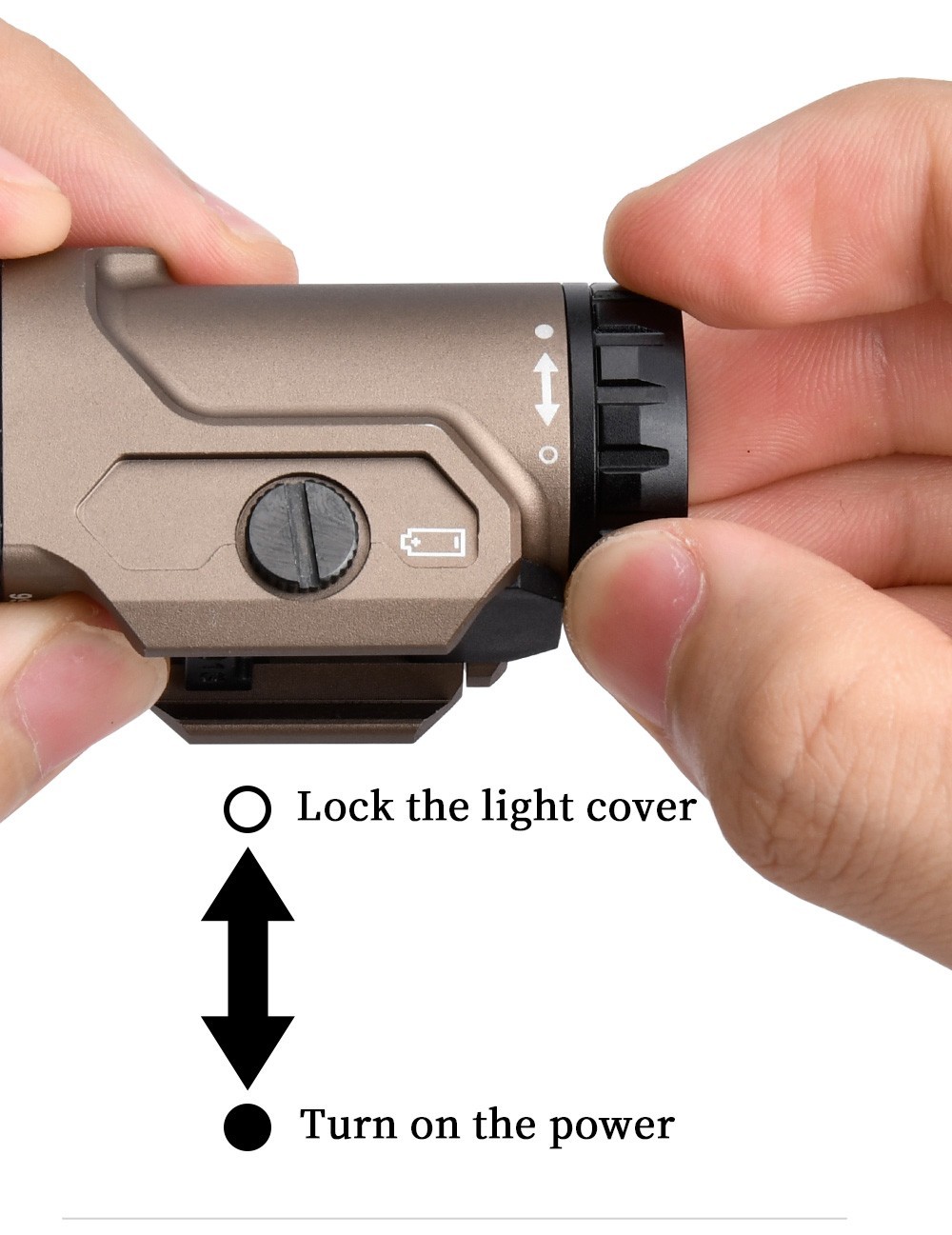 Tactical Mounted Light Metal LED Weapon Flashlight 400LM Pistol Light Strobe