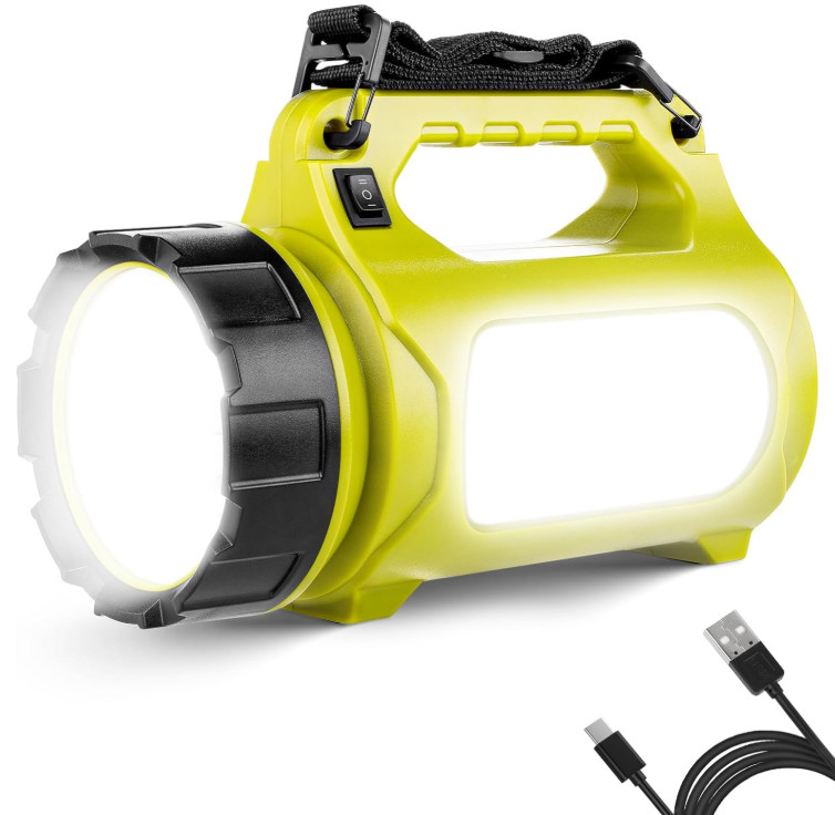 Linterna LED Recargable 1000LM IPX4 5 Modos para Camping y Emergencias, Nuevo