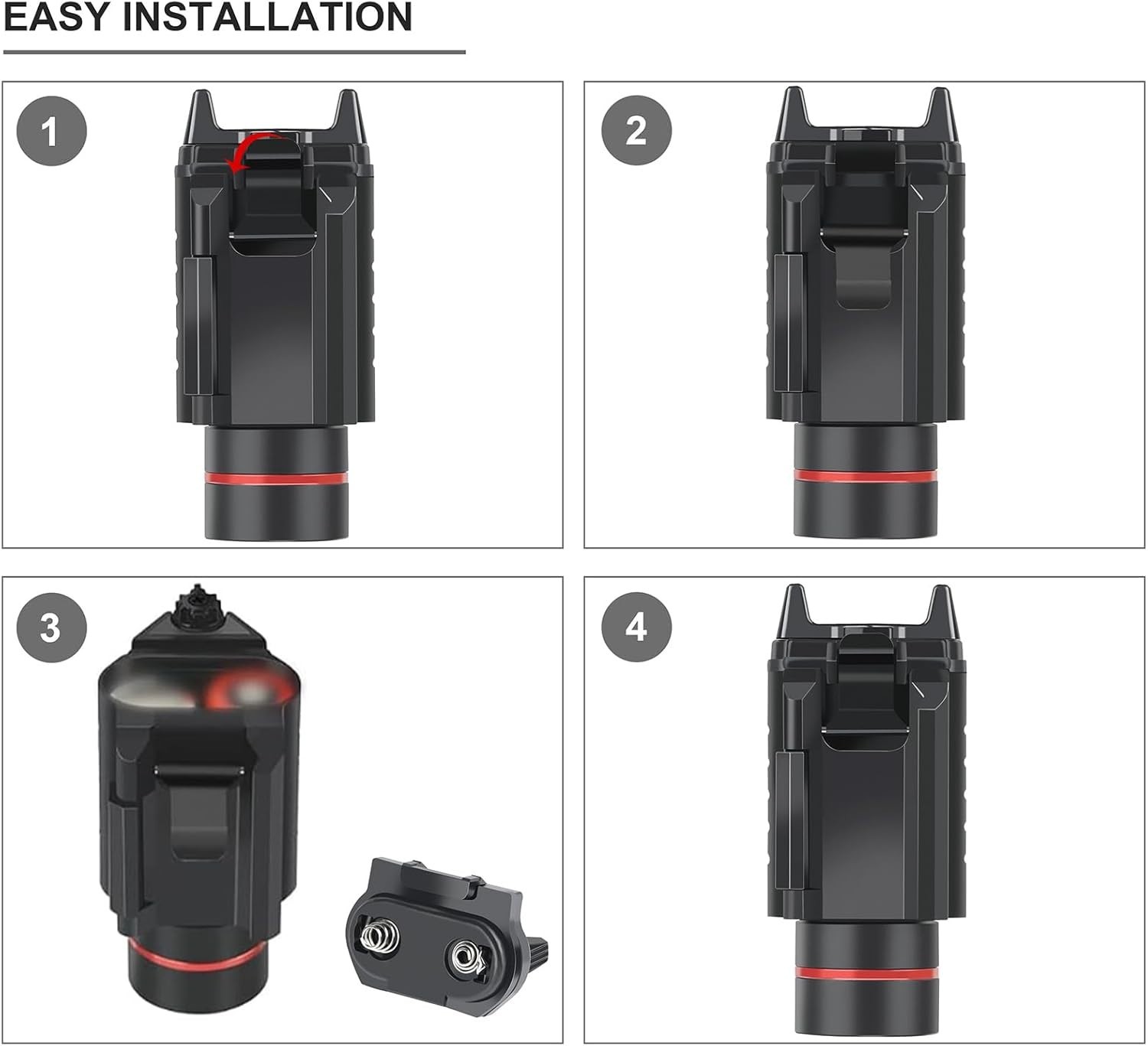 Robust Red/Green Laser Flashlight Combo with Picatinny Rail – Tactical Essential