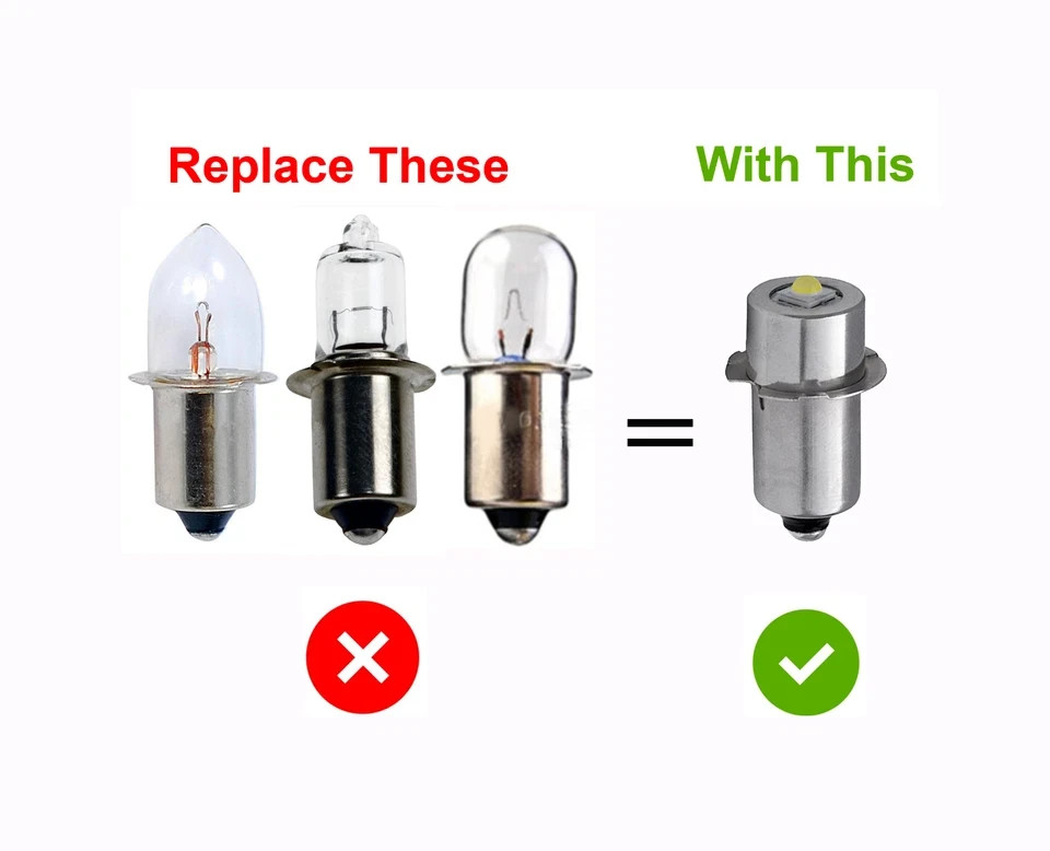 For MAGLITE Super Bright LED Upgrade Bulb Drop In Replacement 2 3 4 5 6 Cell C/D