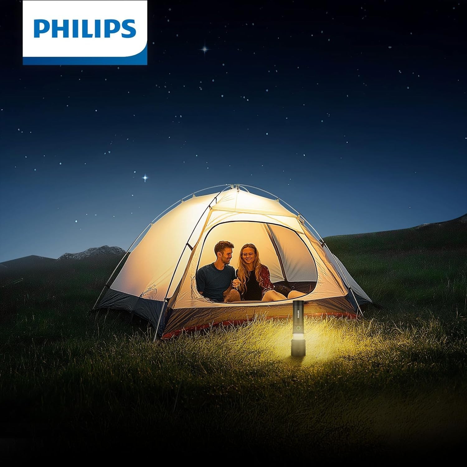 PHILIPS Flashlights High Lumens Rechargeable,1500Lm Tactical Flashlights with Ca