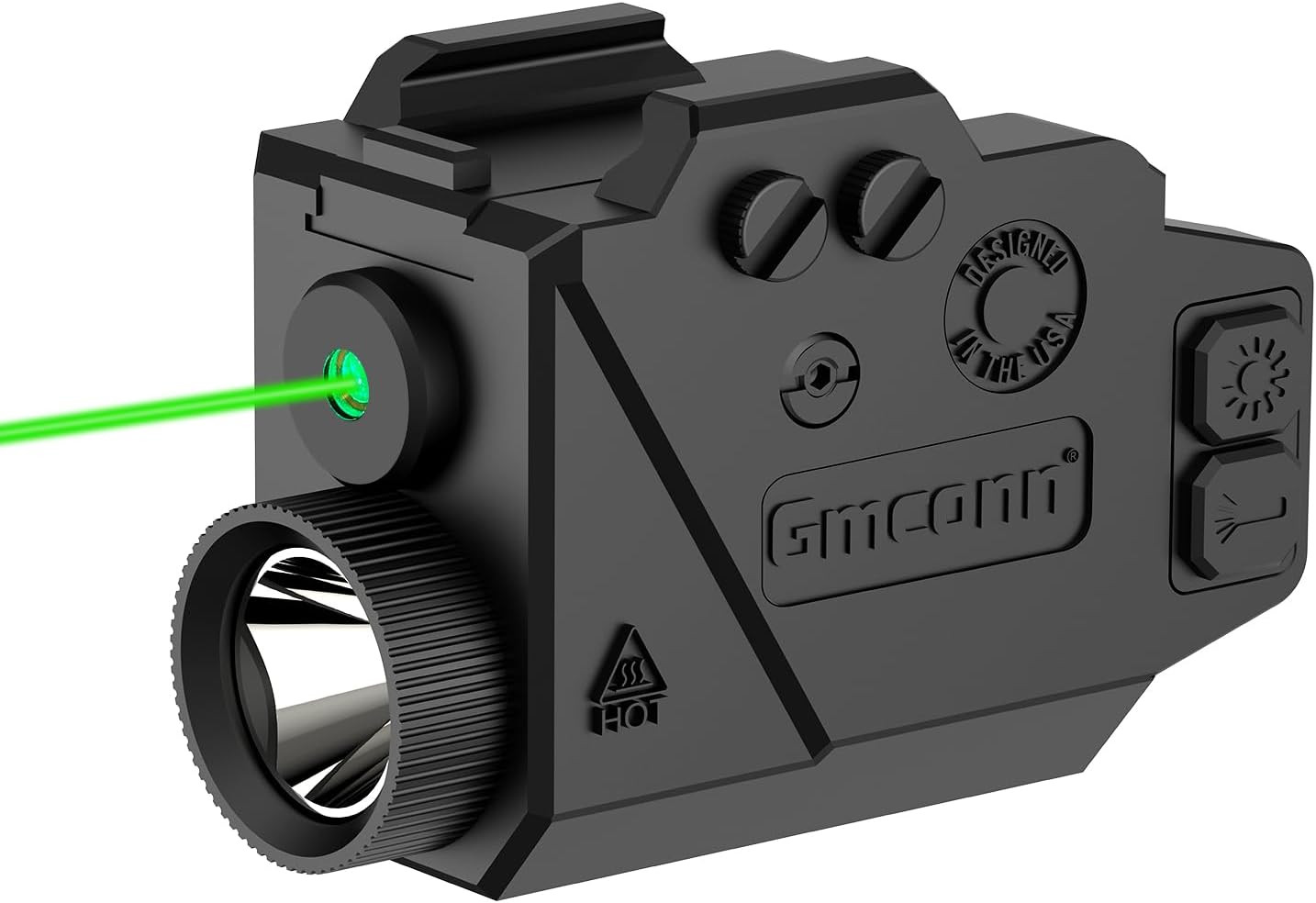 Gmconn 800 Lumens Tactical Flashlight Green Red Blue Beam Light Combo, Pistol Li