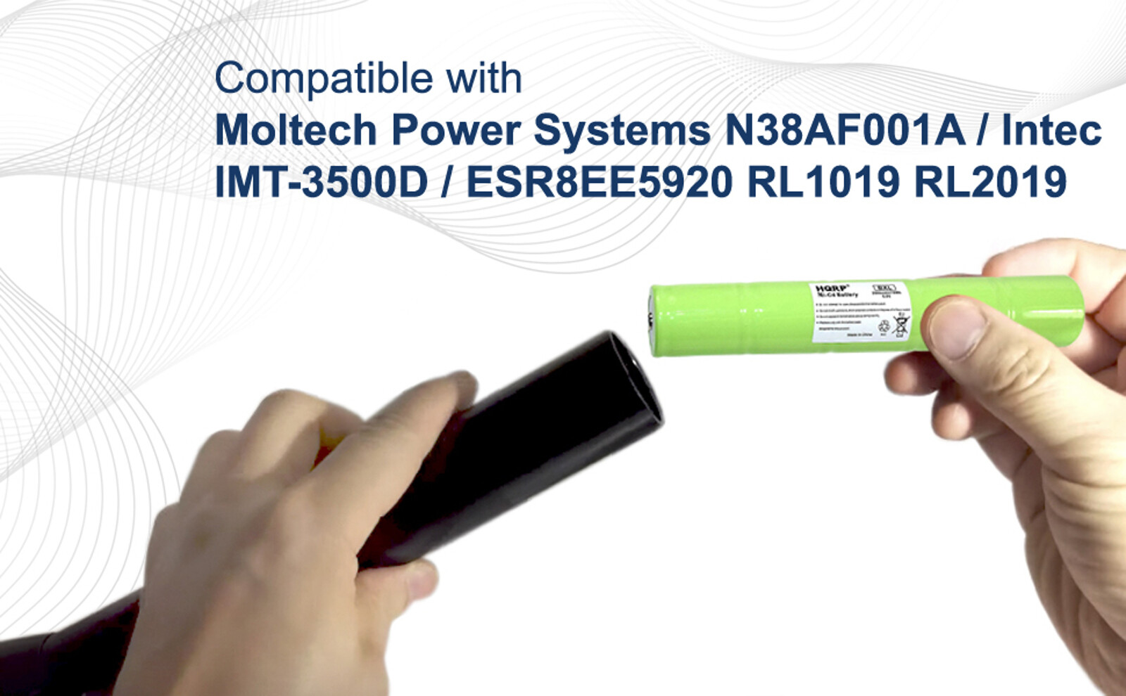 HQRP NiCd 1/2D 6V 2500mAh Rechargeable Battery for Maglite LED Flashlight 201701