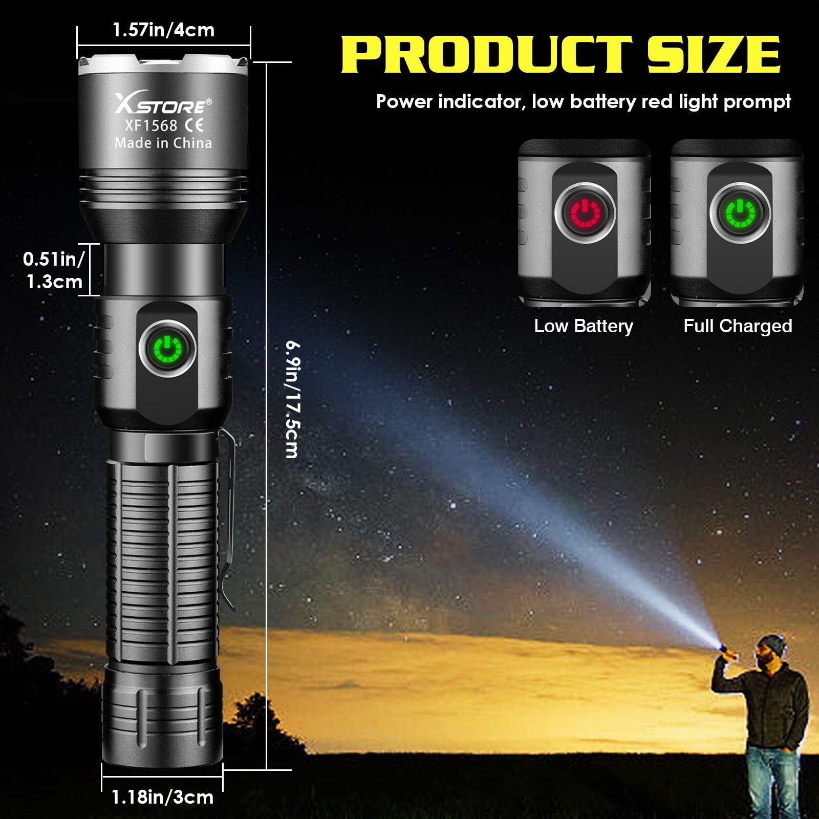 9900000LM Super Bright LED Flashlight Rechargeable Tactical 15W Torch Work Light