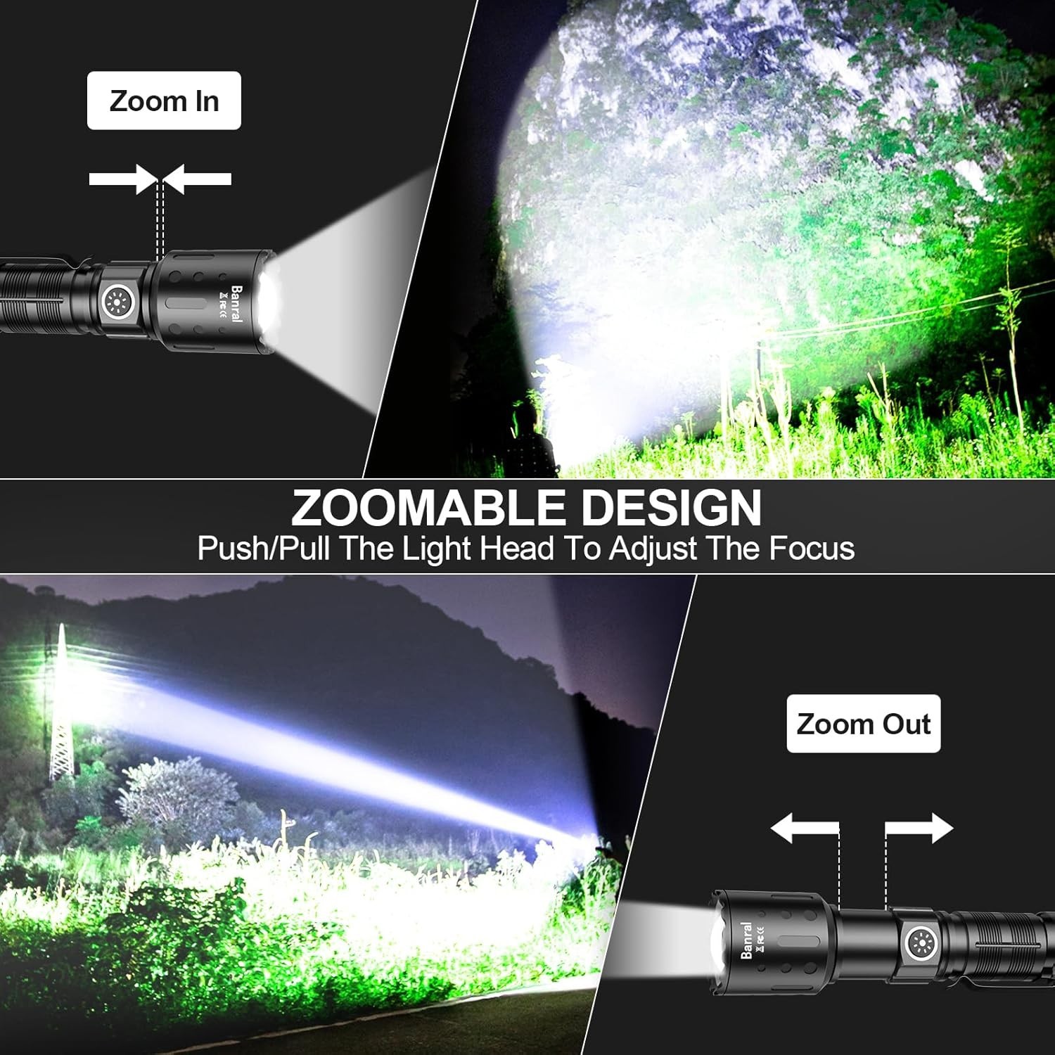 Rechargeable Flashlights High Lumens, Super Bright LED Small Powerful Tactica…