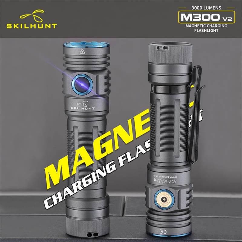 M300 V2 Magnetic USB Rechargeable High CRI LED Flashlight w/21700 Li-ion Battery