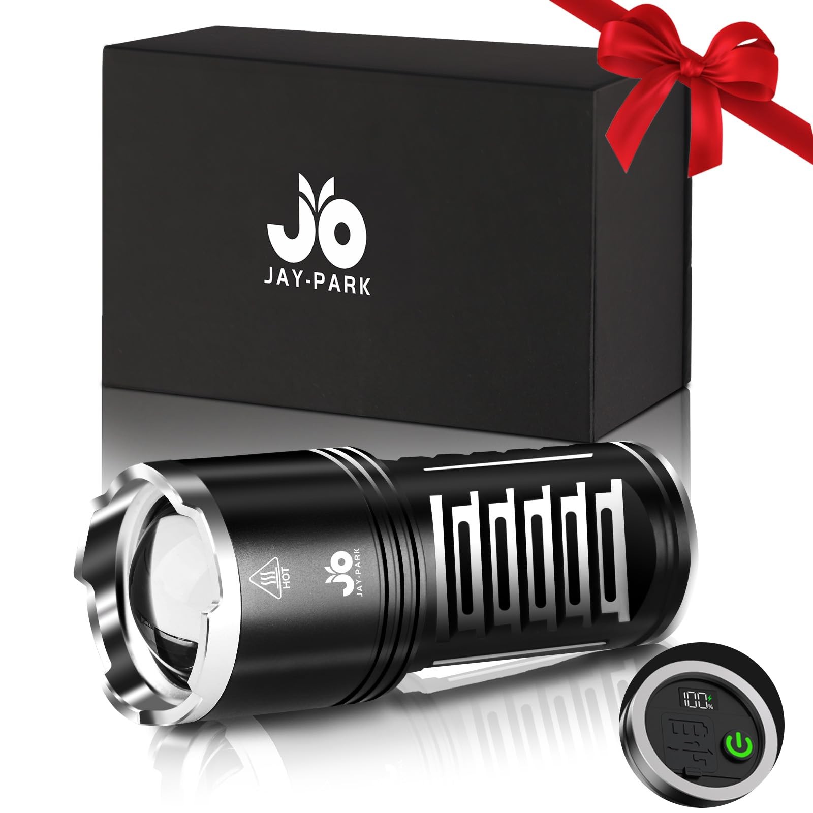 LED Flashlights High Lumens 100000, Built-in 10800mAh Rechargeable Battery an…