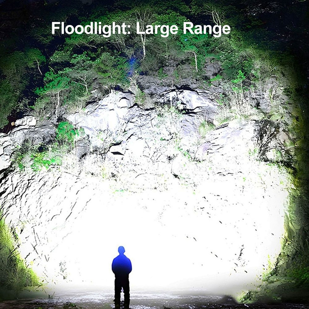 Powerful White Laser LEP Flashlight Torch Zoom USB Rechargeable Burning Light US