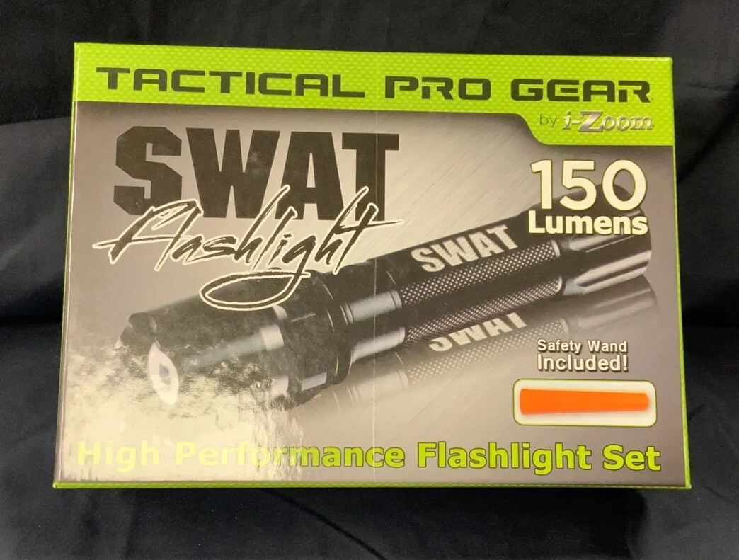 Tactical pro gear Flashlight SWAT 150 lumens 3 mode power switch
