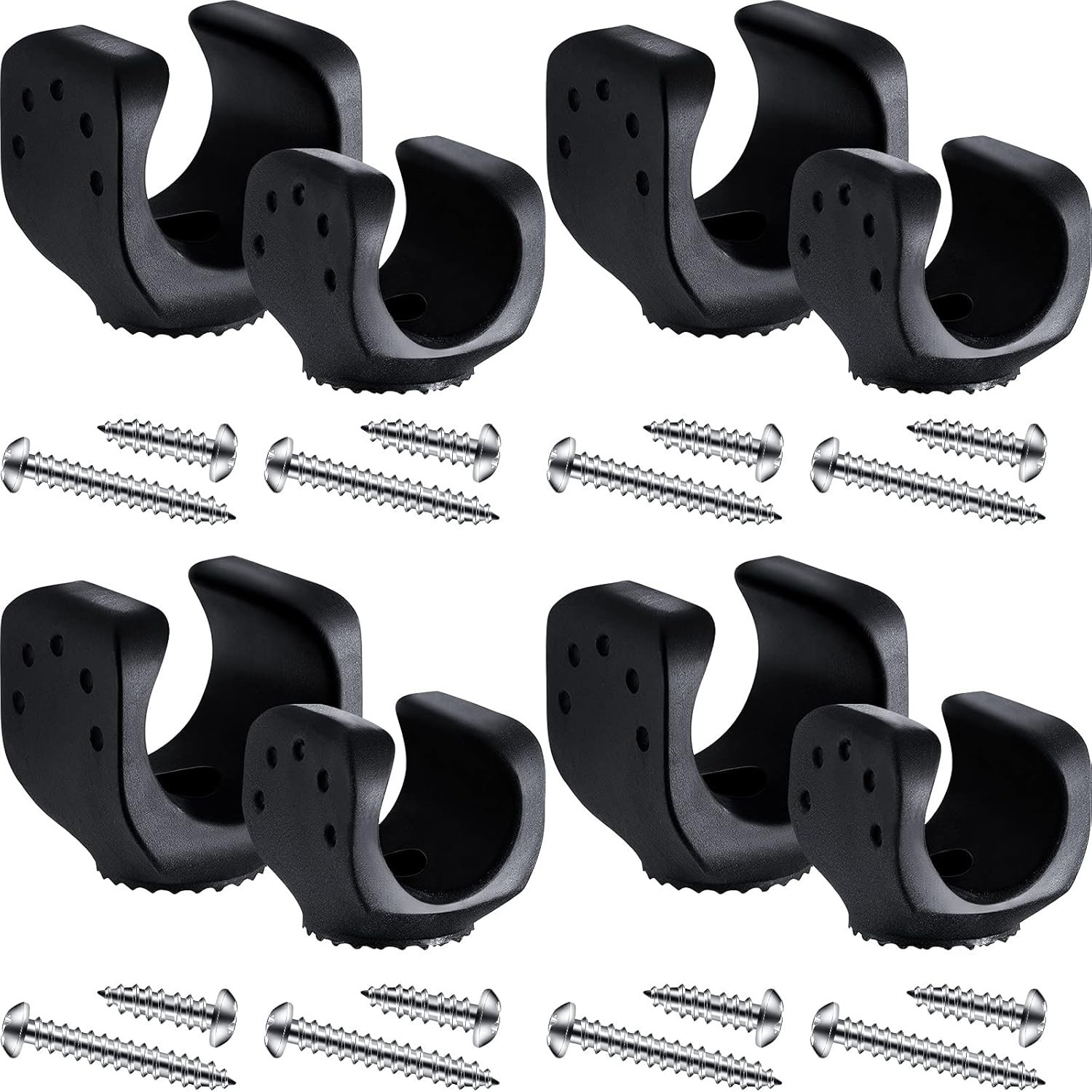 8 Pieces Flashlight Mounting Brackets with Screws Versatile Clip Mount for LED F