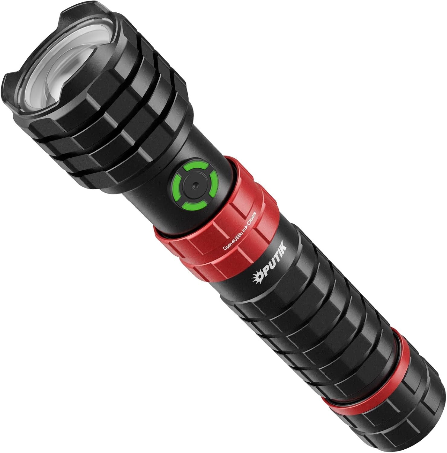 High-Powered Rechargeable LED Flashlight 1500 Lumens Portable Handheld Metal