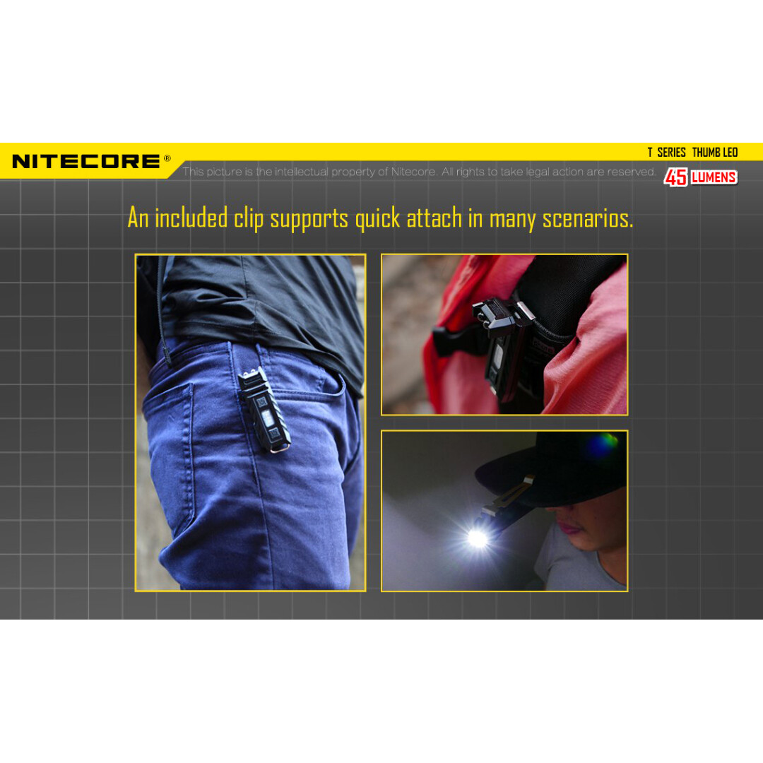 ~NEW~ Nitecore THUMB LEO 45 Lumen White & UV Keychain Light
