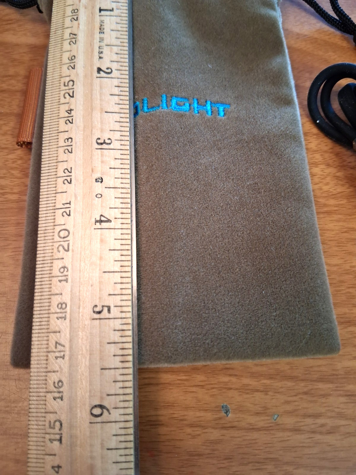 OLIGHT Baton Series Accessory Carrying Bag Pouch Brown 3.5 x 5.5 and Wrist Strap