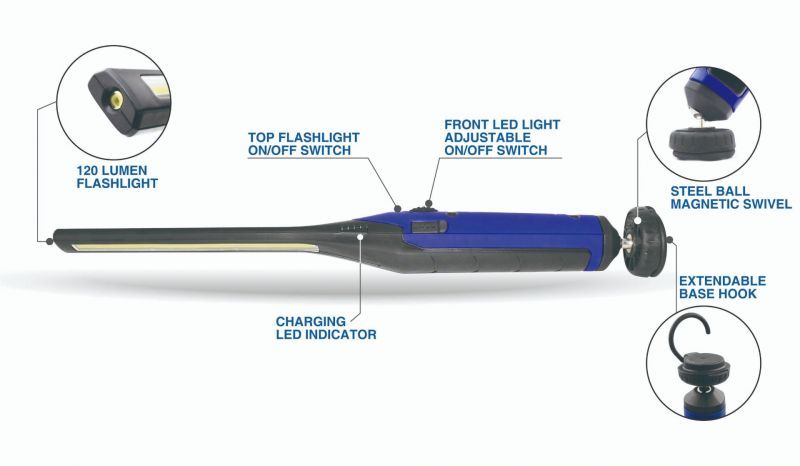 Astro Pneumatic 65SL 650 Lumen Rechargeable LED Slim Light w/ XL Battery