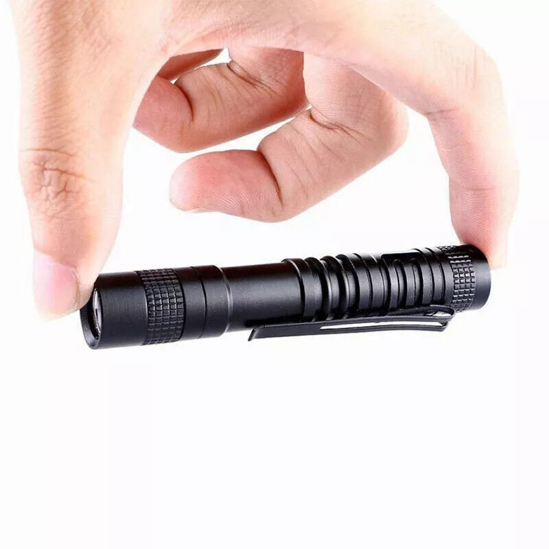 1/3x LED Mini Flashlight High-power High-lumen Tactical Pen Light with Clamp USA