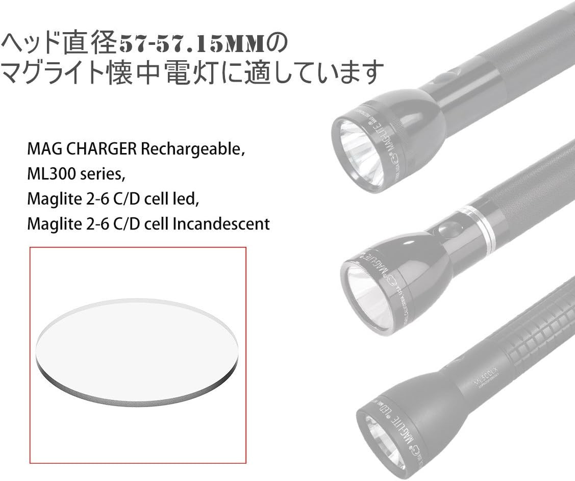 Glass Lens for Maglite C or D Cell Full Size Flashlights Upgrade – Tempered Glas