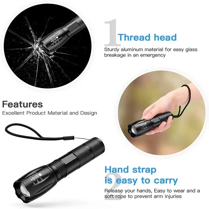 UV Flashlight Black Light Super Bright 120000lm Torch Ultra Violet Lamp LED