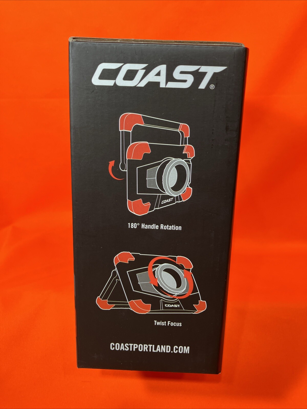 Coast WLR1 Work Black & Red 1150 Lumens Water Resistant Spotlight 30194