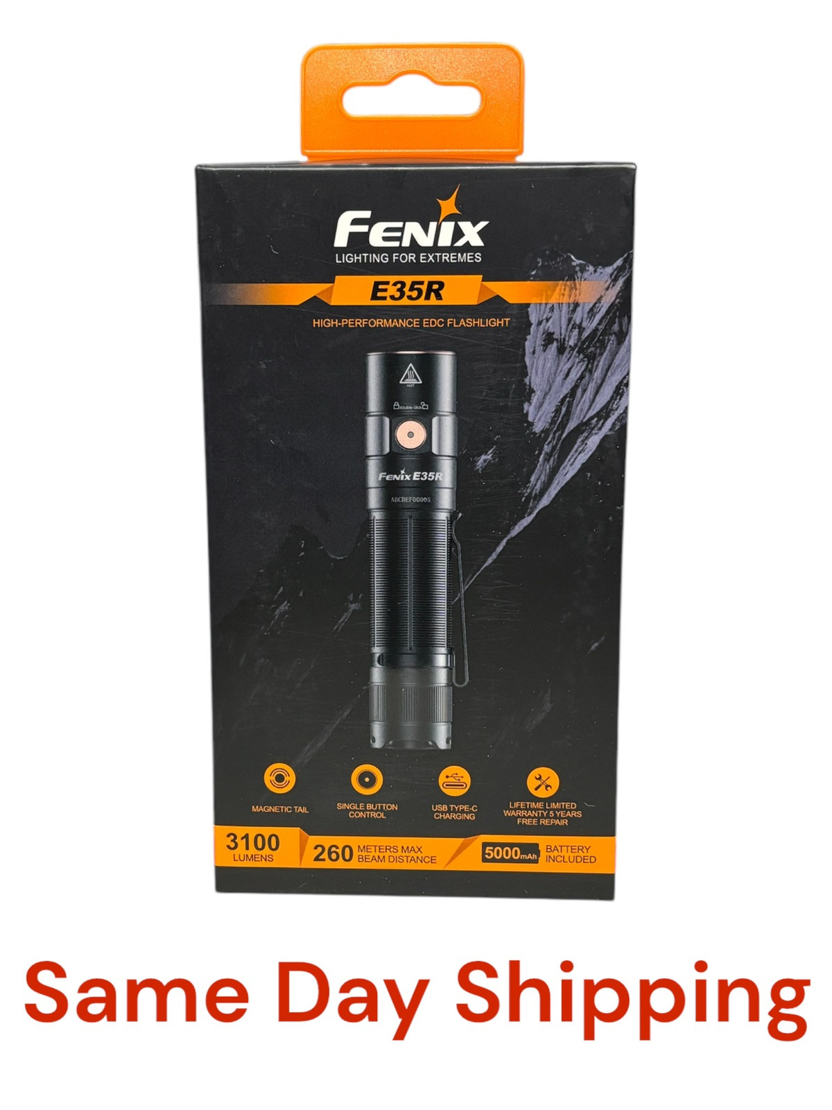 Fenix E35R EDC 3100 Lumens USB-C Rechargeable EDC High Performance Flashlight