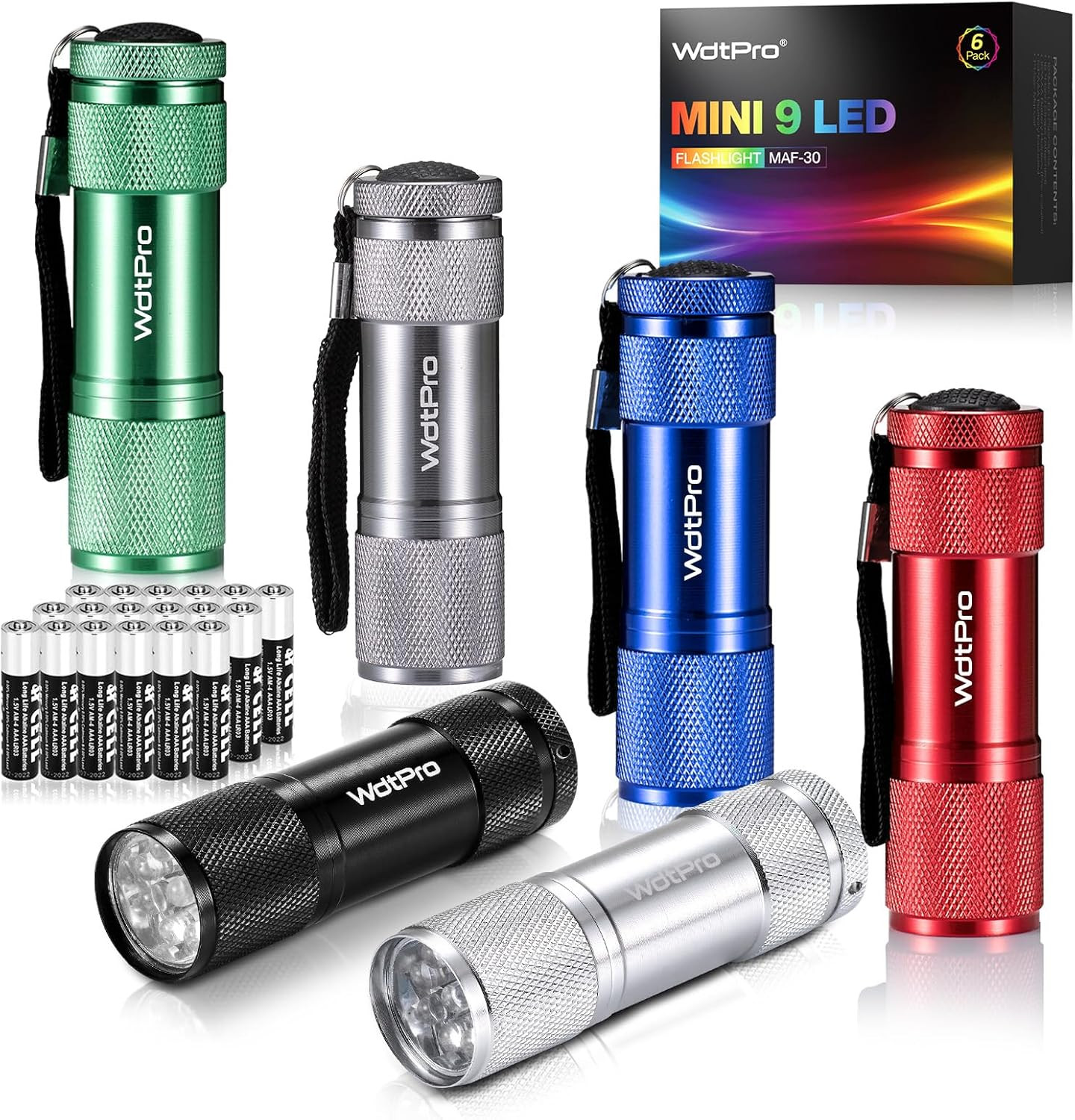 LED Mini Flashlights, Super Bright Flashlight with Lanyard, Assorted Colors – Be