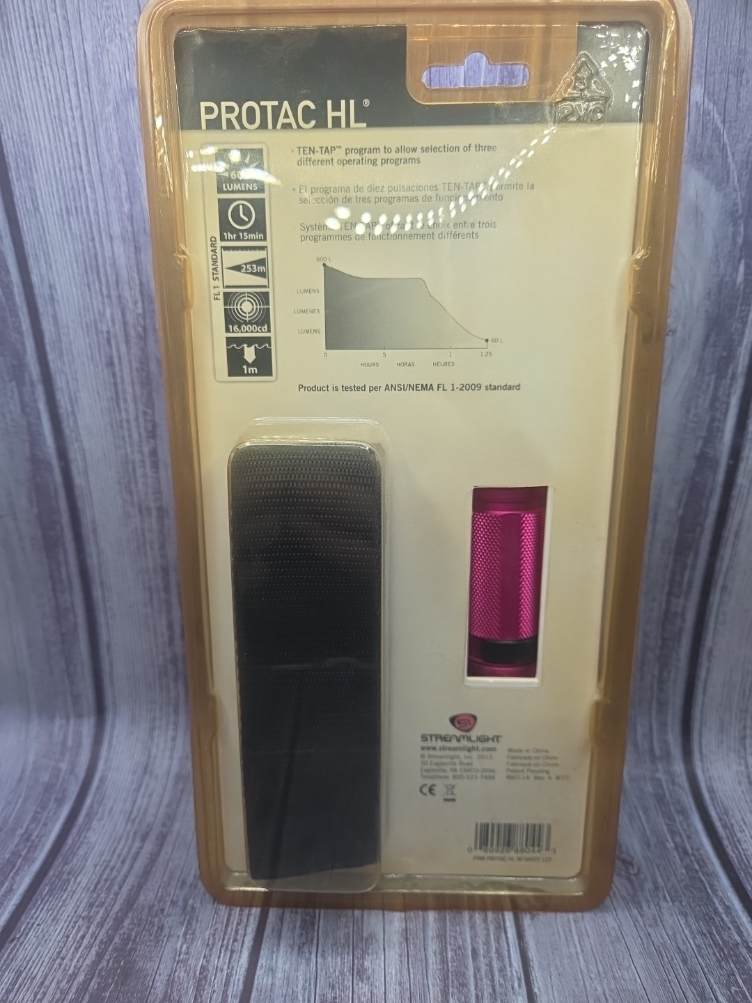 Streamlight 88044 ProTac HL 600-Lumen Tactical Flashlight Pink CR123A Batteries