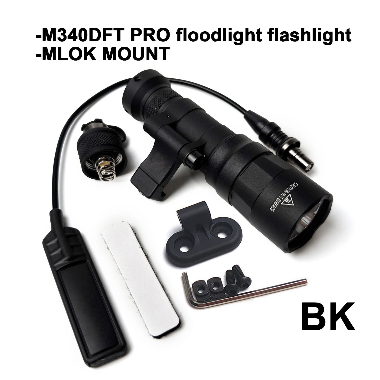 M340DFT Pro Flashlight LED WeaponLight With Switch / 20mm Rail Offset Mlok Mount