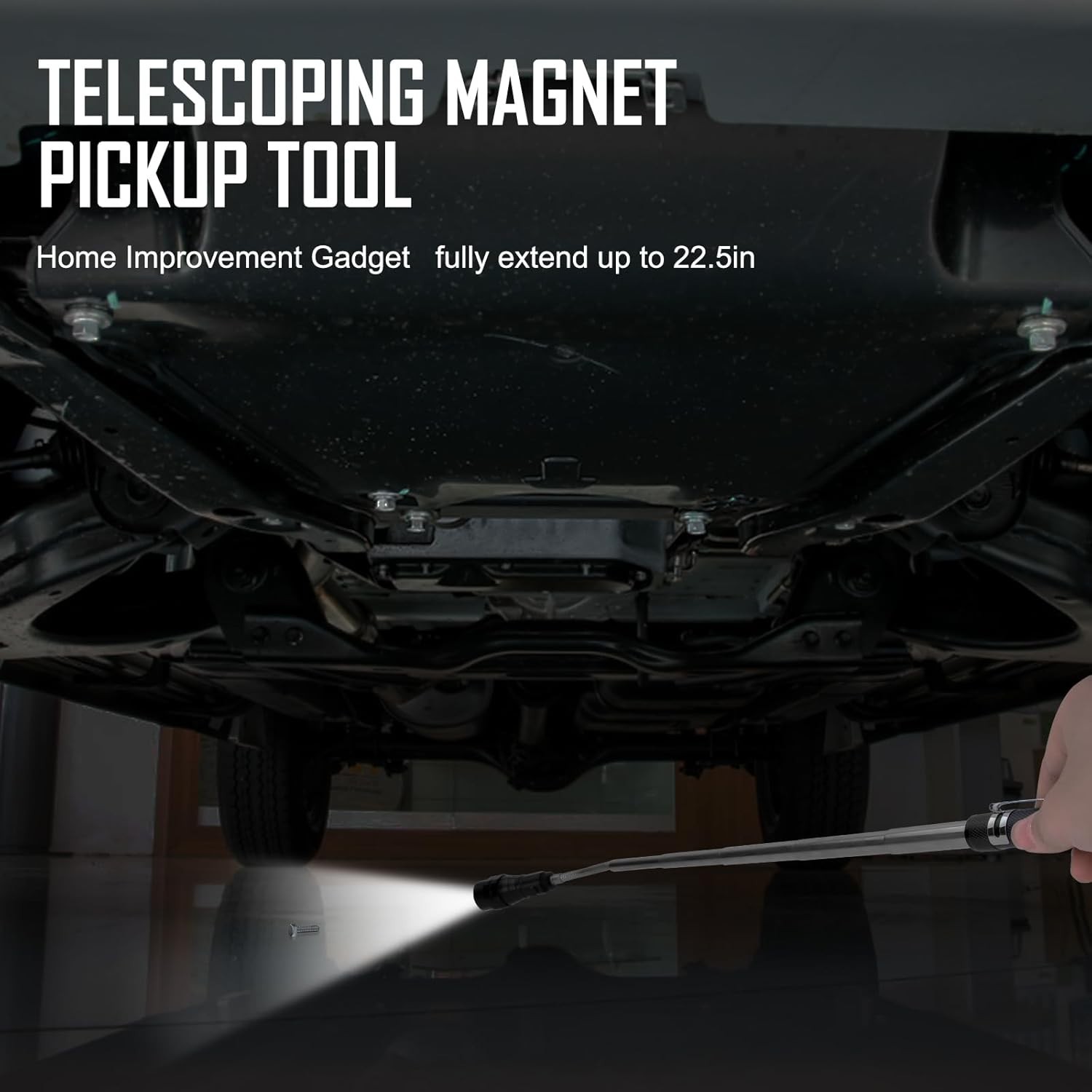 Adjustable Magnetic Pickup Tool with Bright LED – Ideal Gadget for Home Repairs