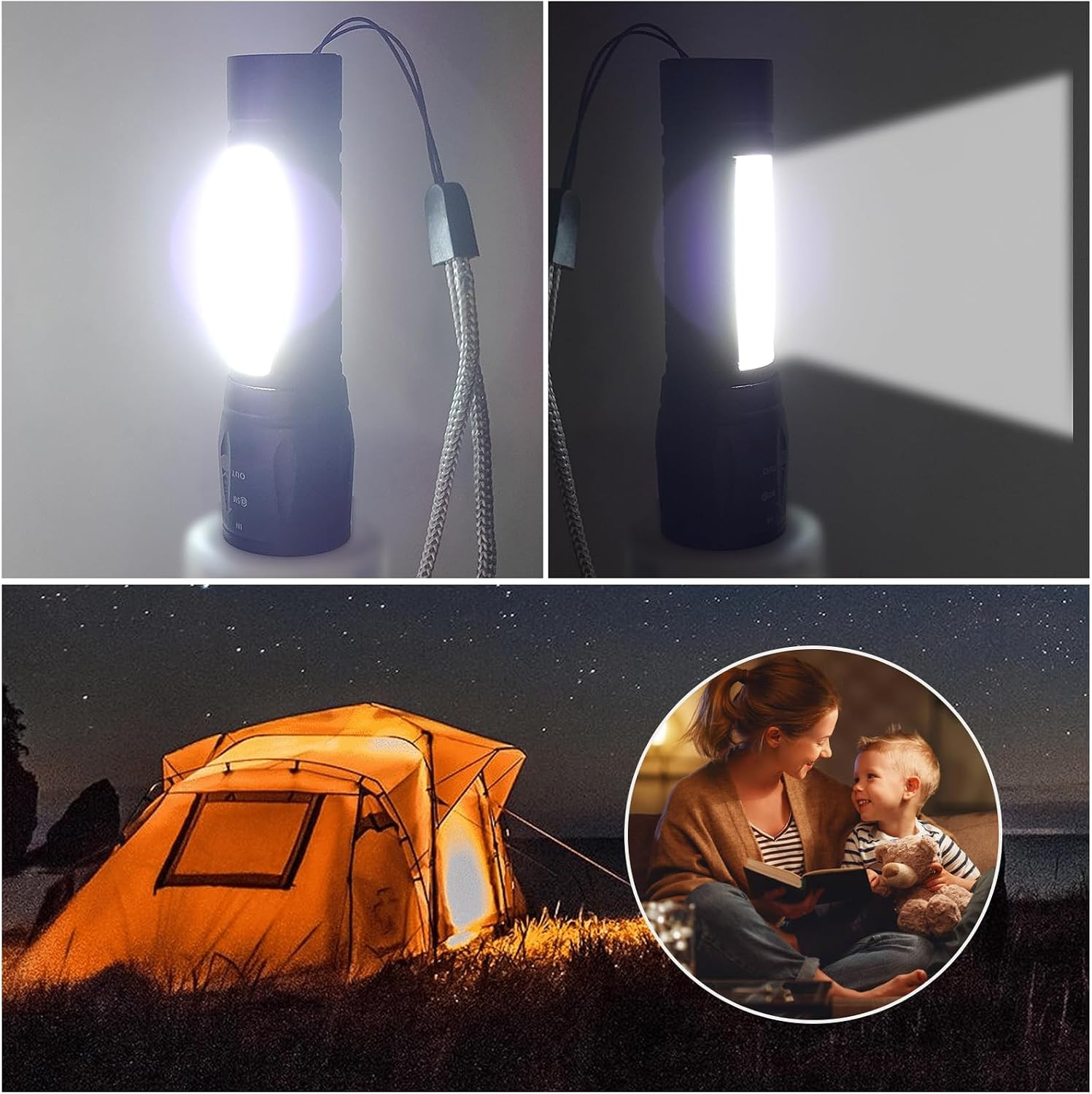 5 Pack Mini Small Pocket LED Flashlight USB-C Rechargeable High Lumens Bright Po