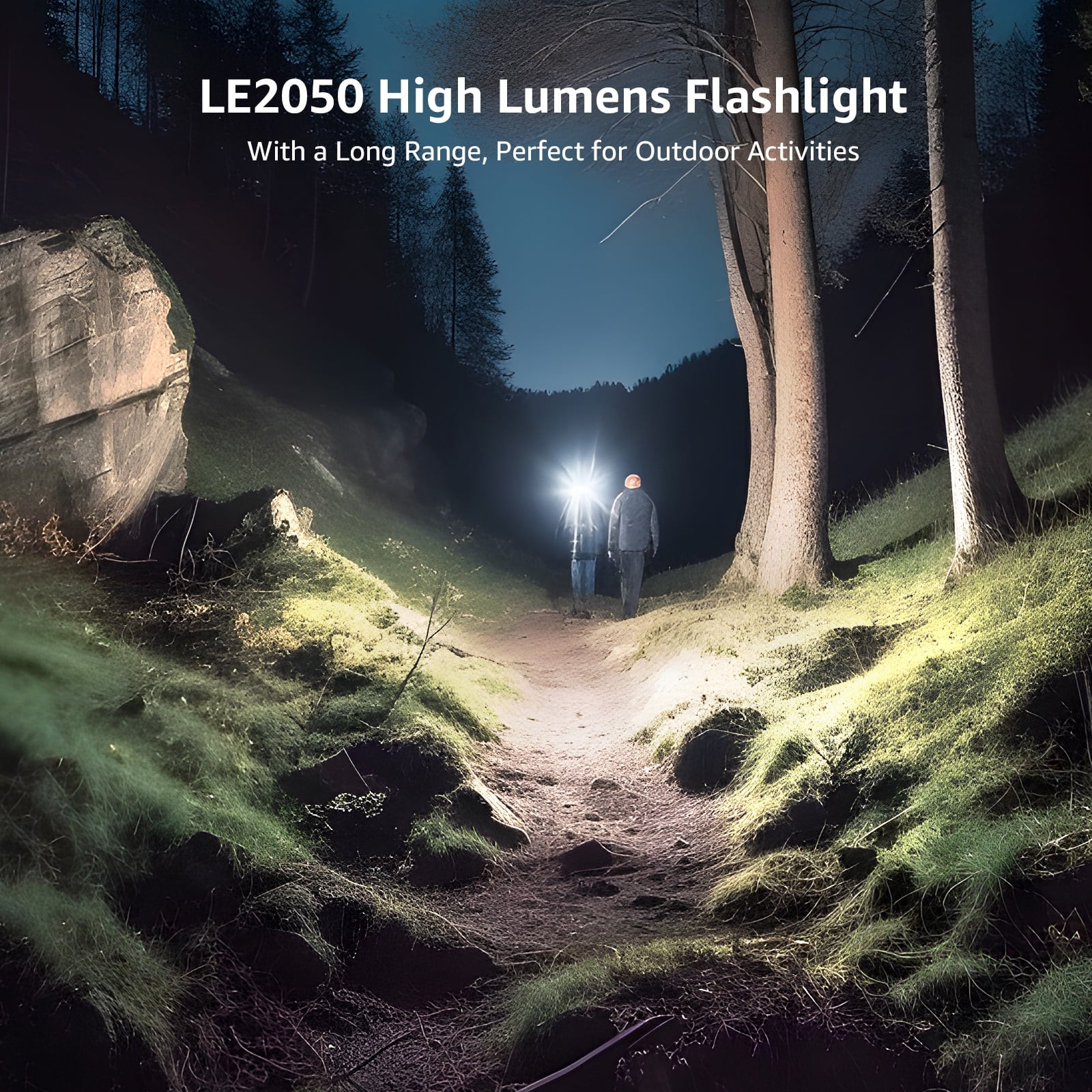 LED Flashlights with Clip , LE2050 High Lumen, 5 Lighting Modes, Zoomable Waterp
