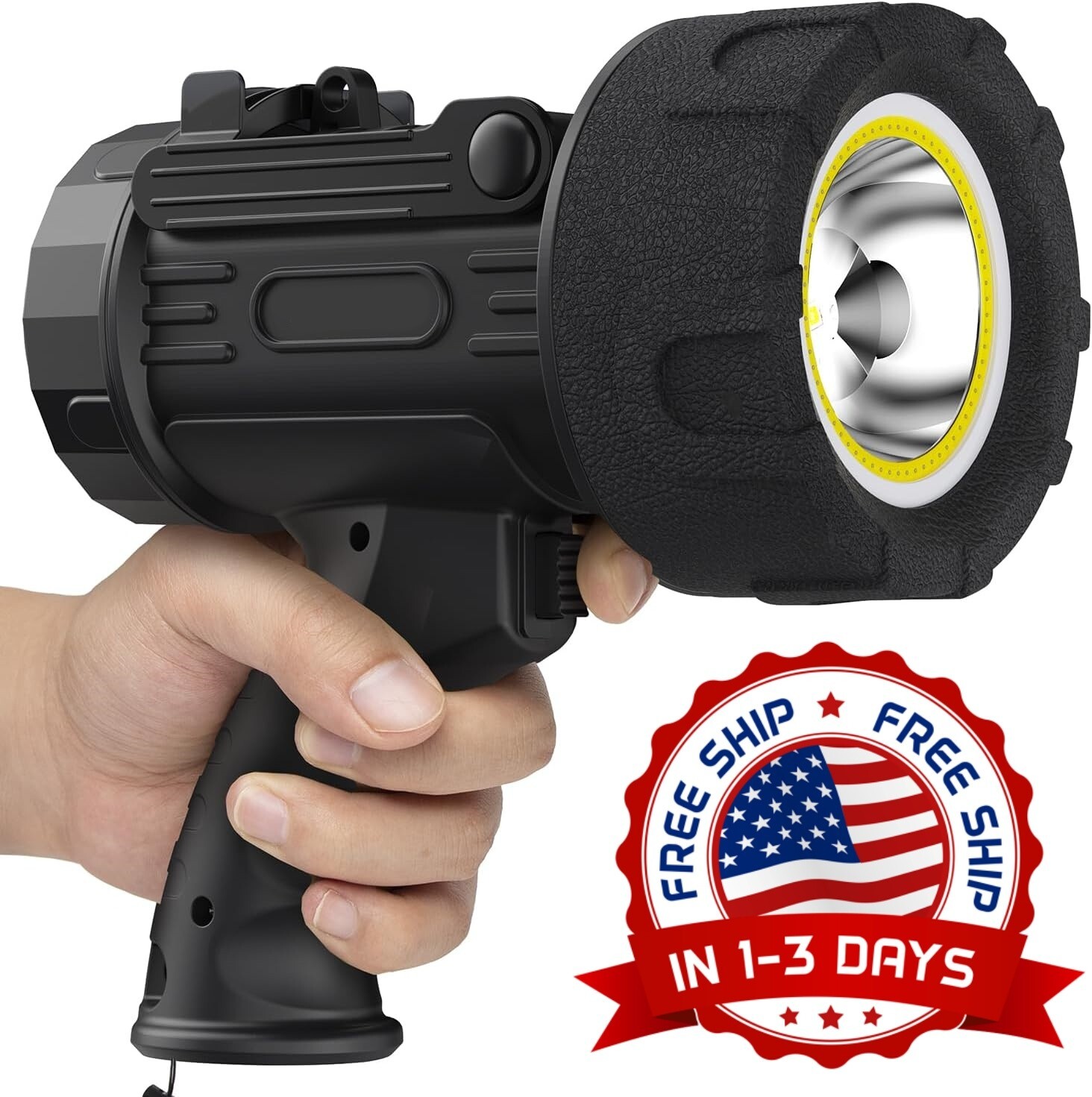Super Brillante LED De Mano Foco De Linterna Recargable Con Tripode 1000000Lm US