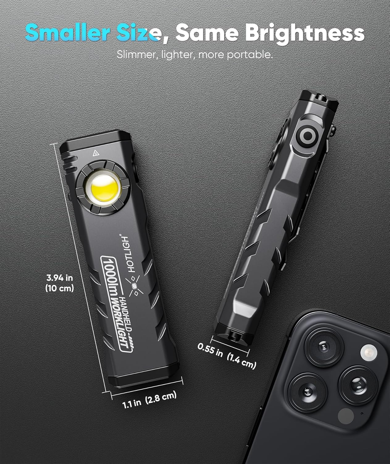 ZF8329 Rechargeable EDC Flashlight, 1000Lumens LED Flashlight Rechargeable with