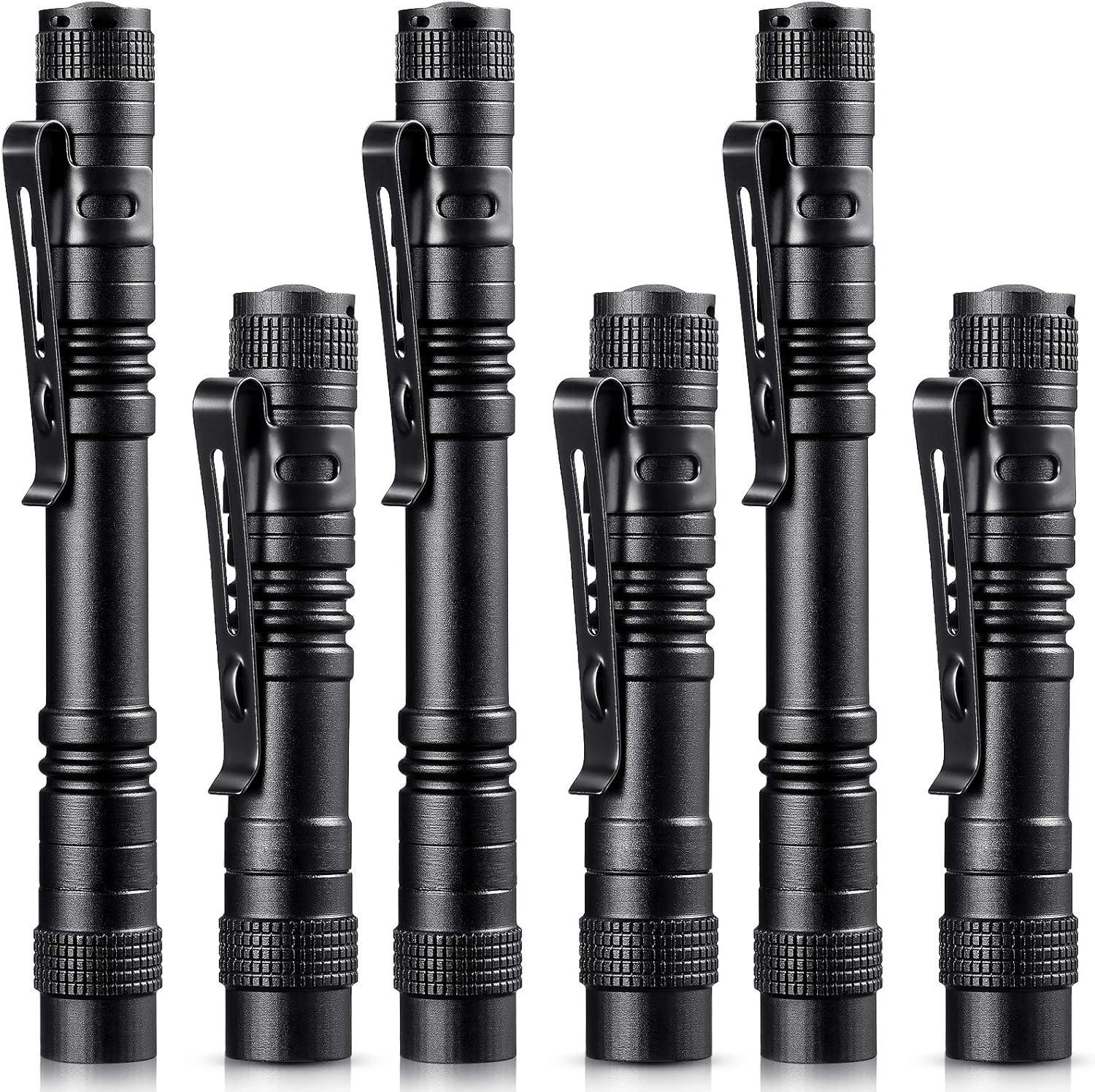 6 Pieces Mini LED Pen Flashlight Bulk Small Pocket Flashlight 3.5 Inch, 5.24 Inc