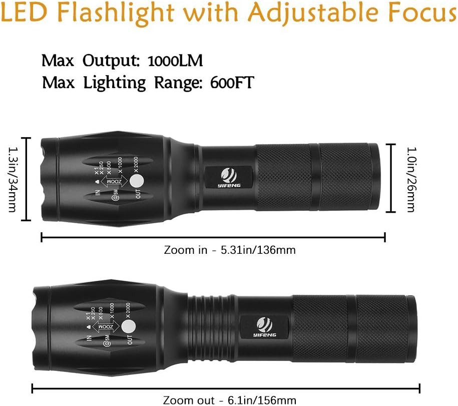 Tactical Flashlight Led Flashlight High Lumens S1000 – XML T6 Upgraded F