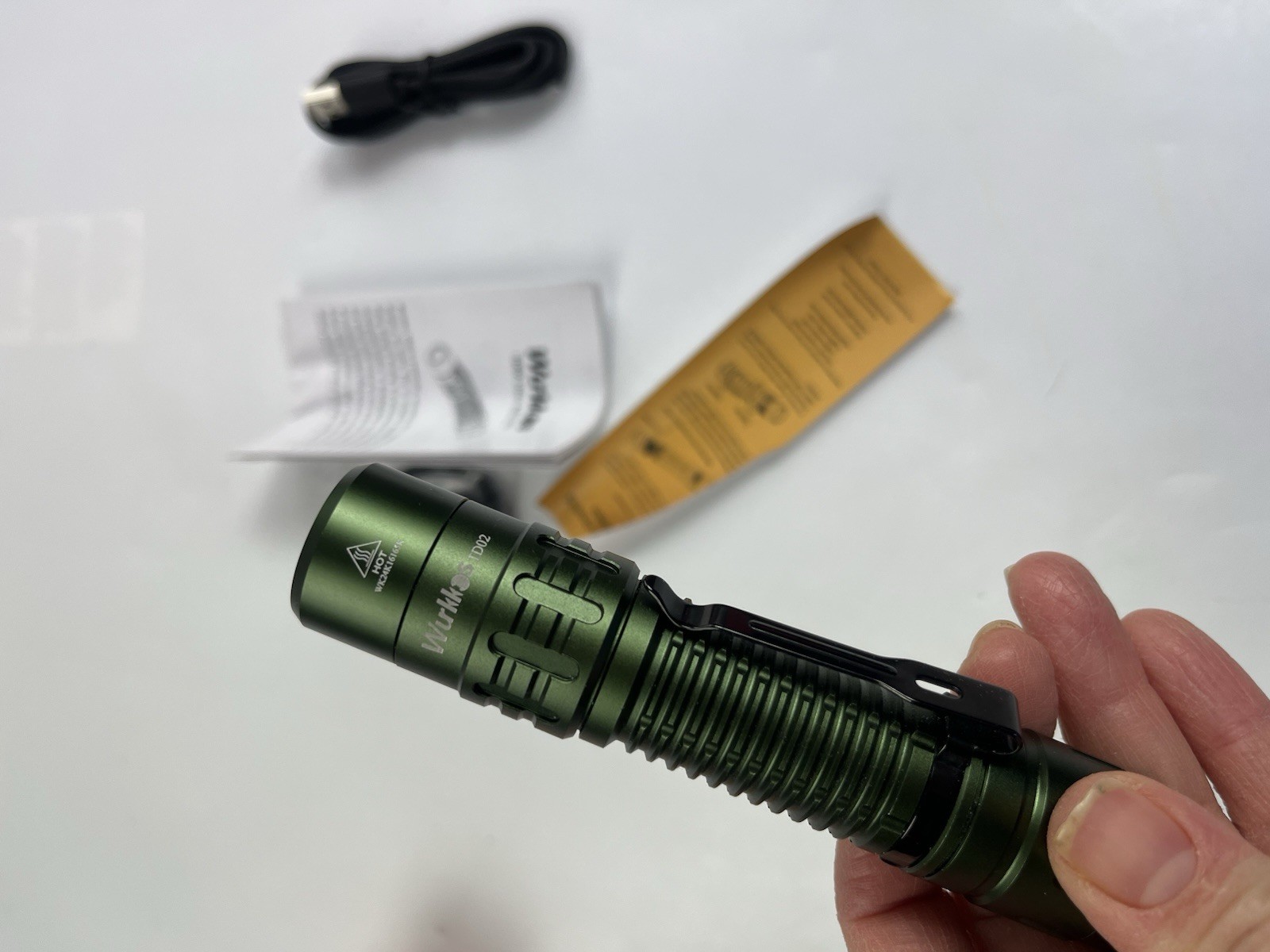 Wurkkos TD02 LED Flashlight, High Lumens Tactical Flashlight, Rechargeable