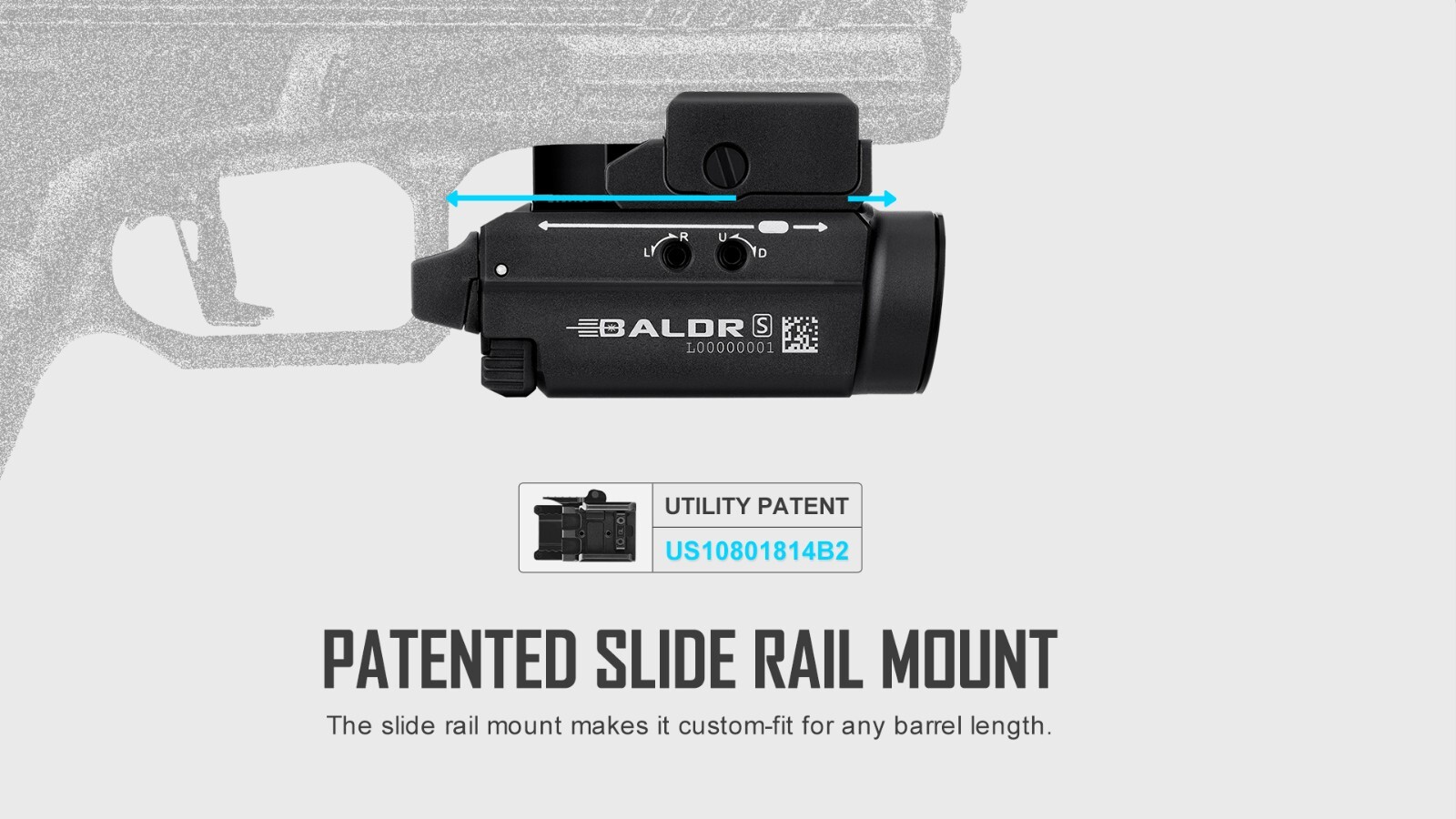 Olight Baldr S Tan 800 Lumen Pistol Flashlight with Green Laser Sight